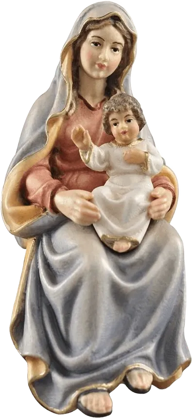 Mary with Child – Holy Family nativity figure by Pema Woodcarvings