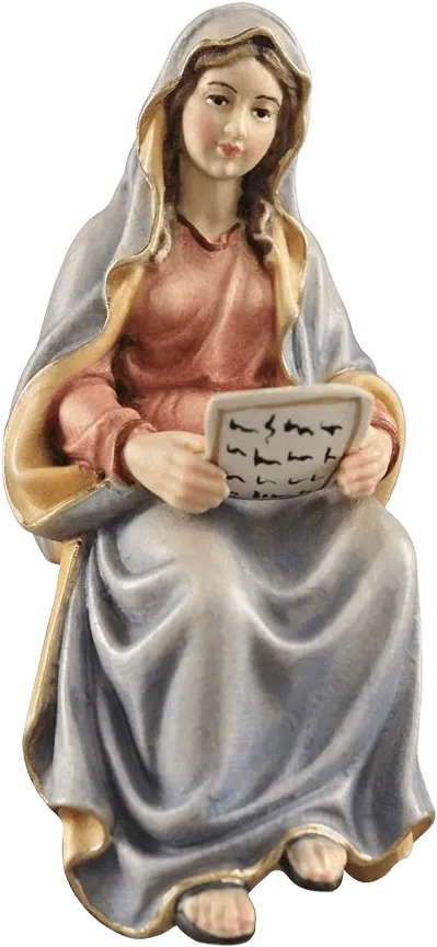 Mary with Scripture – Holy Family nativity figure by Pema Woodcarvings