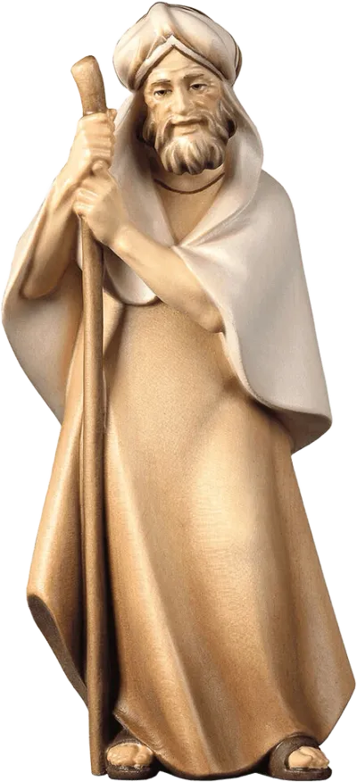 Shepherd with Crook – nativity figure by ULPE Wood Art