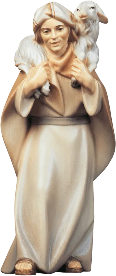 Shepherd with Lamb – nativity figure by ULPE Wood Art