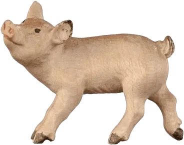 Piglet Standing – nativity figure by Pema Woodcarvings