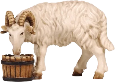 Ram with Bucket – nativity figure by Pema Woodcarvings