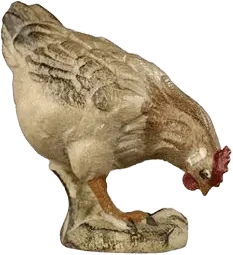 Hen Eating – nativity figure by Pema Woodcarvings