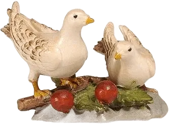 Pair of Doves – nativity figure by Pema Woodcarvings