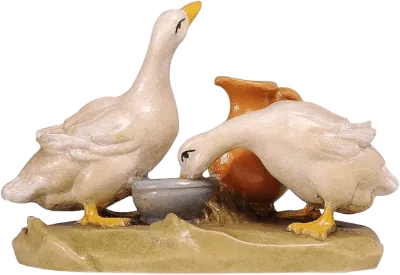 Group of Ducks with Jug – nativity figure by Pema Woodcarvings