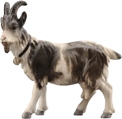 Goat with Bell Looking Left – nativity figure by Pema Woodcarvings