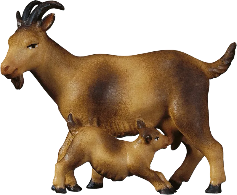 Ram with Kid – nativity figure by ULPE Wood Art