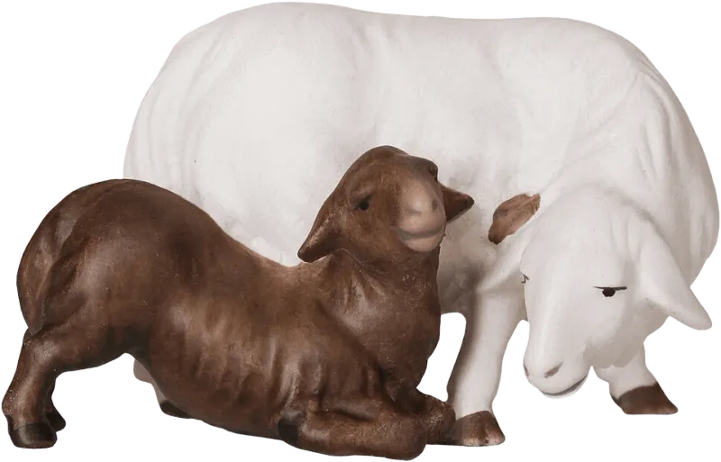 Brown and White Sheep – nativity figure by ULPE Wood Art