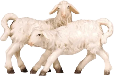 Group of Lambs – nativity figure by Pema Woodcarvings