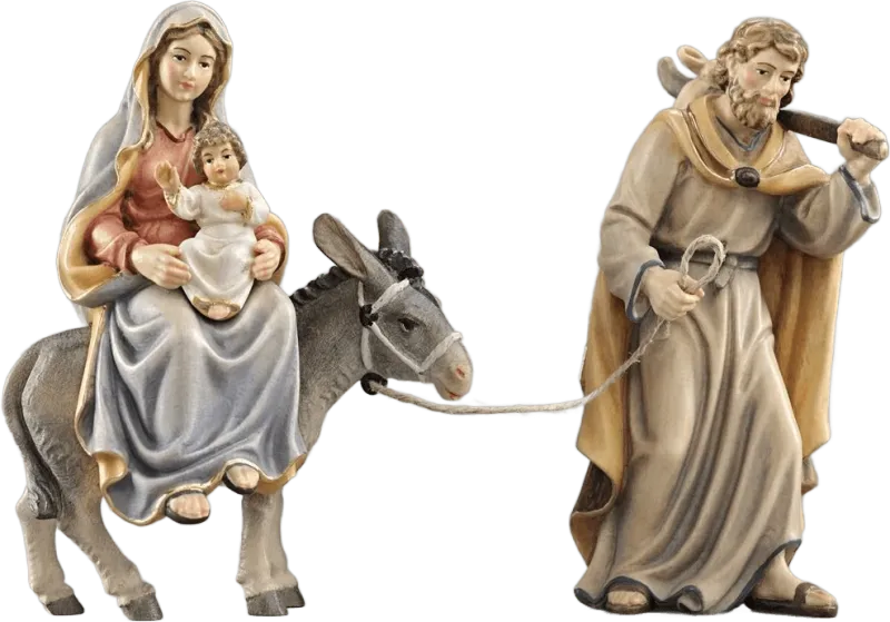 Flight Into Egypt – religious figure by Pema Woodcarvings
