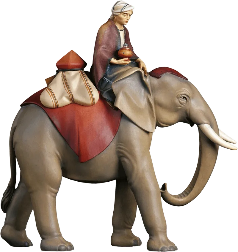 Elephant and Driver – nativity figure by ULPE Wood Art