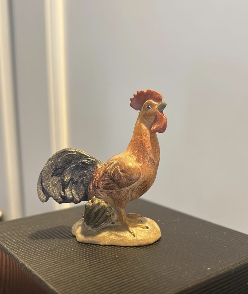 Original Heide Rooster for Wes – nativity figure by Navidad Nativities Atelier