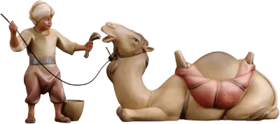 Lying Camel Group – nativity figure by ULPE Wood Art