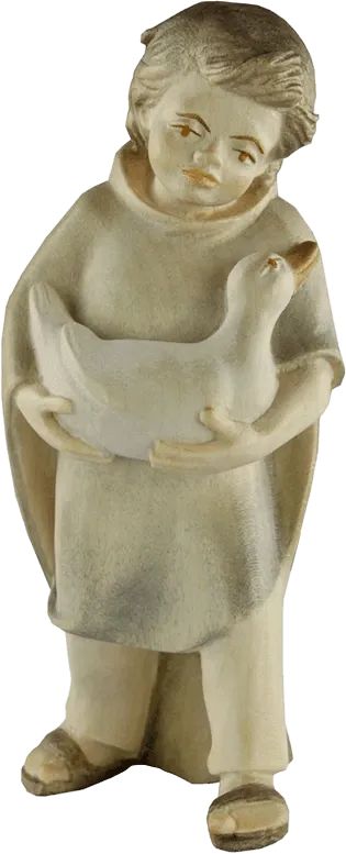 Child with Goose – nativity figure by Rowi Sculptures