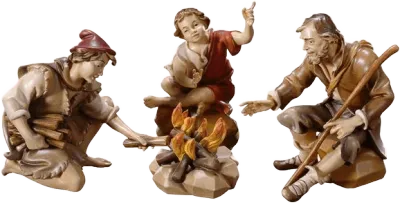 Herders at Fire – nativity figure by ULPE Wood Art