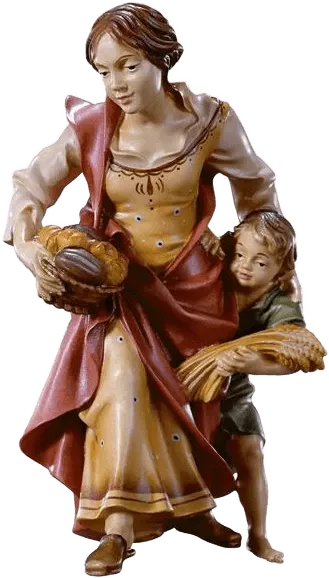 Landlady with Child – nativity figure by ULPE Wood Art