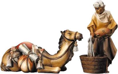 Lying Camel Group – nativity figure by ULPE Wood Art