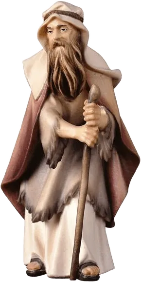 Old Herder with Crook – nativity figure by ULPE Wood Art