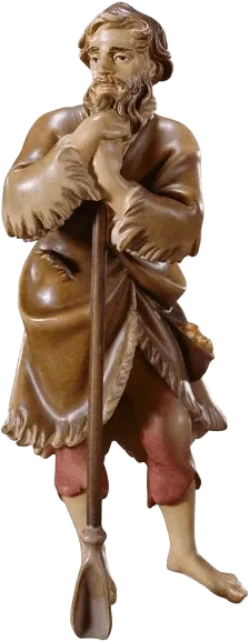 Shepherd with Shovel – nativity figure by ULPE Wood Art