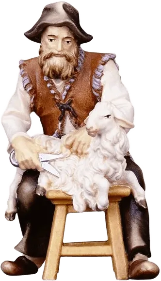 Sitting Shearer – nativity figure by ULPE Wood Art