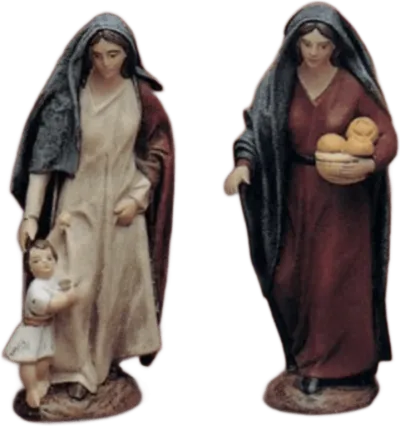 Shepherdess with Child/ Shepherdess with Bread – nativity figure by Belenes Puig