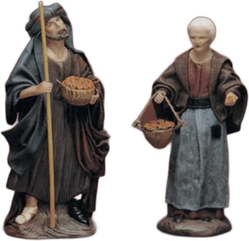 Shepherd with Oranges/Old Woman with Pot – nativity figure by Belenes Puig