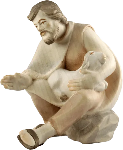 Shepherd Fireside – nativity figure by Rowi Sculptures