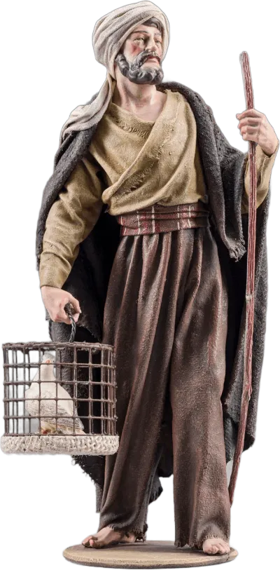 Herdsman with Dove – nativity figure by Original Heide