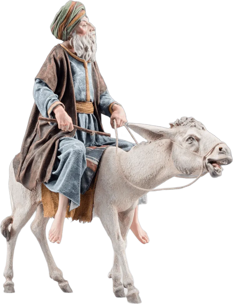 Man on Donkey – nativity figure by Original Heide