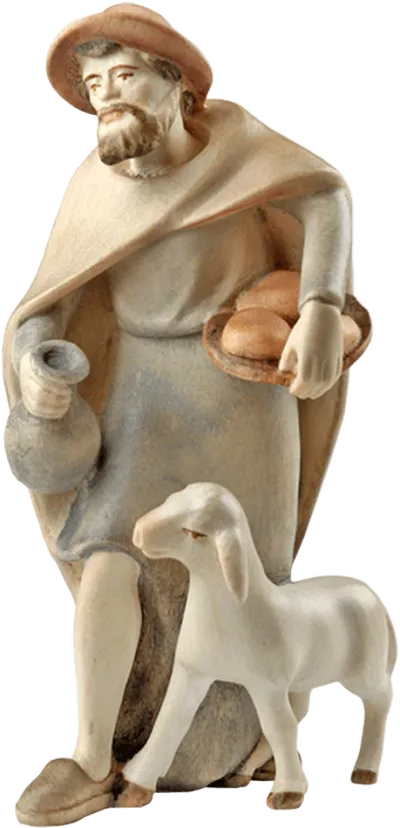 Shepherd with Jug – nativity figure by Rowi Sculptures