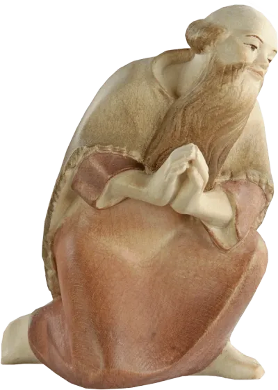 Kneeling Shepherd – nativity figure by Rowi Sculptures