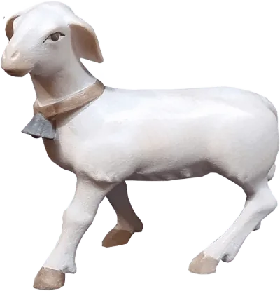 Sheep with Bell – nativity figure by Rowi Sculptures