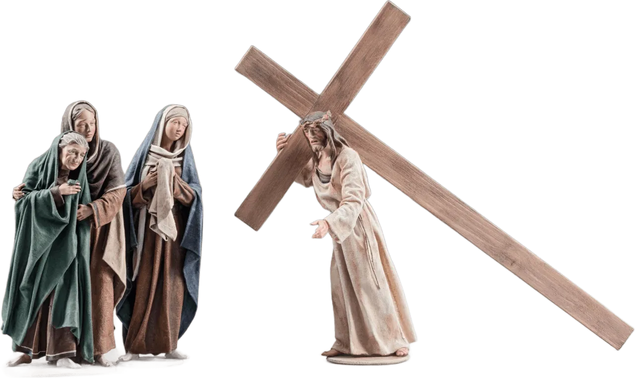Jesus Meets the Women of Jerusalem – religious figure by Original Heide