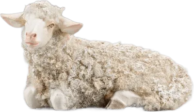 Wooly Sheep Reclining – nativity figure by Original Heide