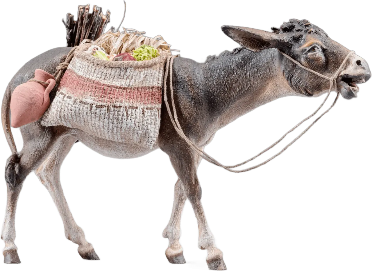 Donkey Walking with Bags – nativity figure by Original Heide