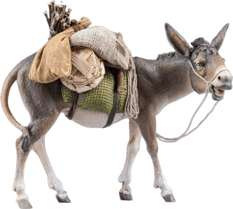 Donkey Looking Right with Bags – nativity figure by Original Heide