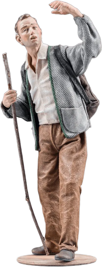 Shepherd Looking – nativity figure by Original Heide