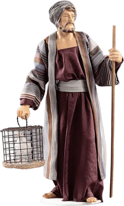Herdsman with dove – nativity figure by Original Heide