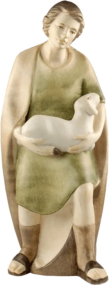 Shepherd with Sheep – nativity figure by Rowi Sculptures