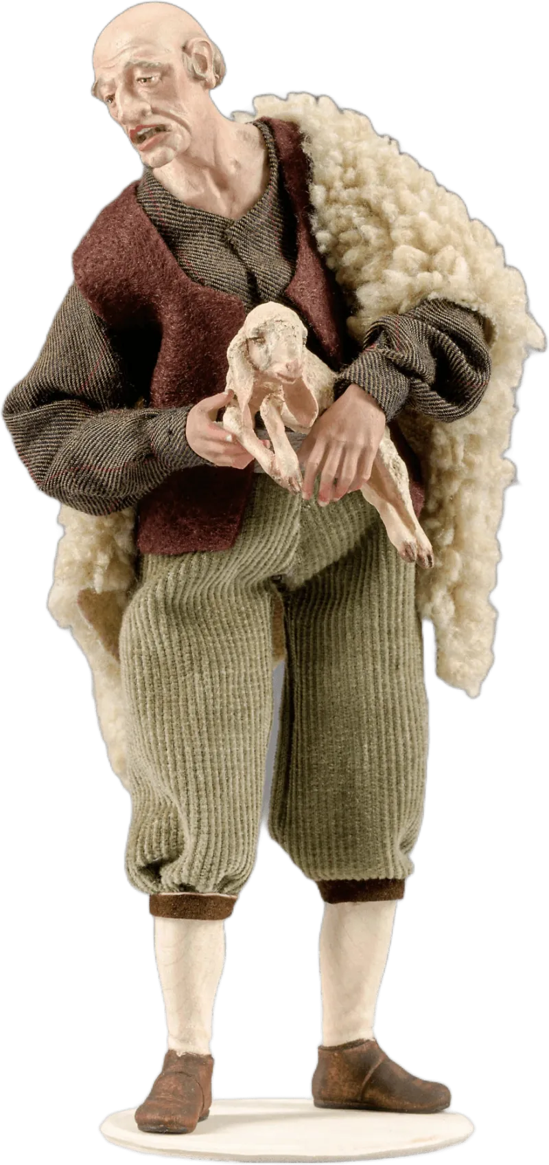 Shepherd with lamb in his arms – nativity figure by Original Heide