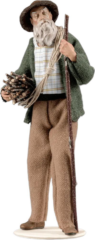 Old man with wood – nativity figure by Original Heide