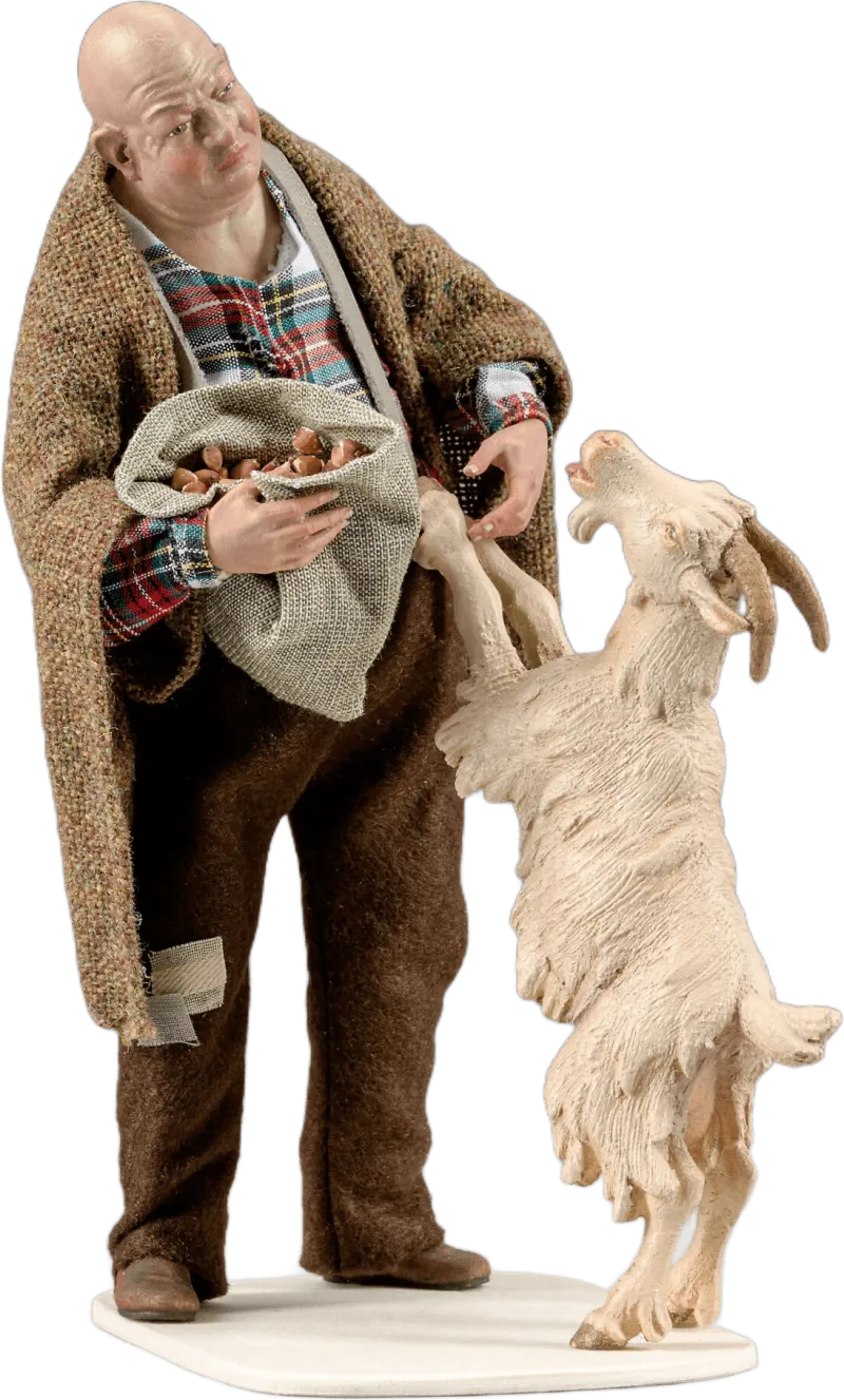 Shepherd with goat – nativity figure by Original Heide