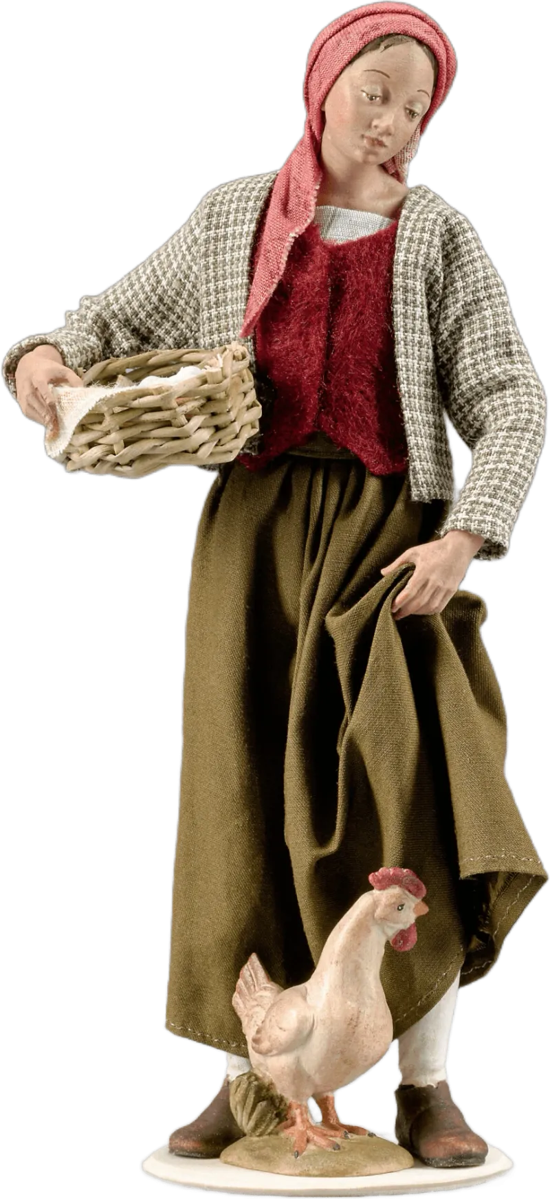 Woman with hen – nativity figure by Original Heide