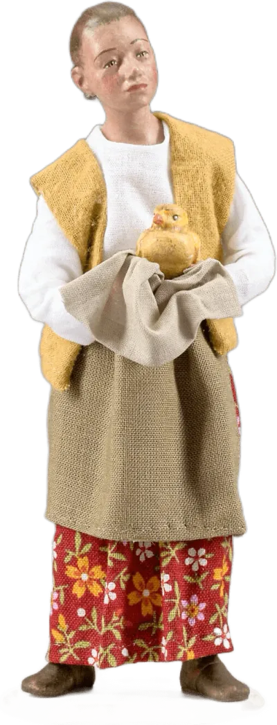 Girl with chick – nativity figure by Original Heide
