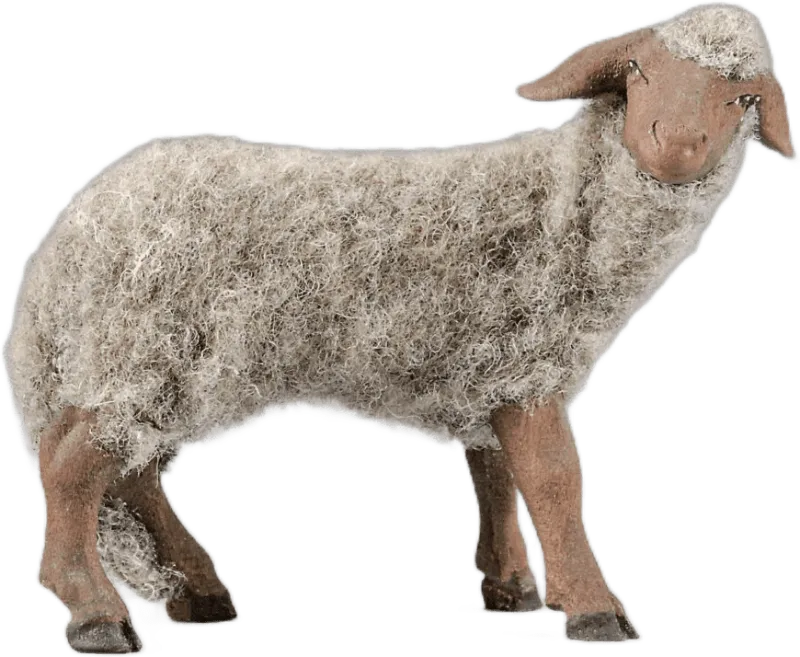 Sheep with wool gray – nativity figure by Original Heide