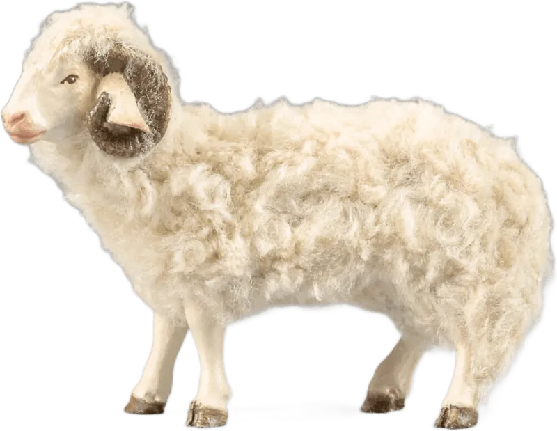 Ram with wool beige – nativity figure by Original Heide
