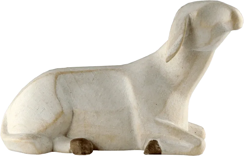 Sheep Lying Down – nativity figure by Rowi Sculptures