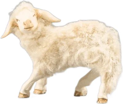 Lamb left with wool beige – nativity figure by Original Heide