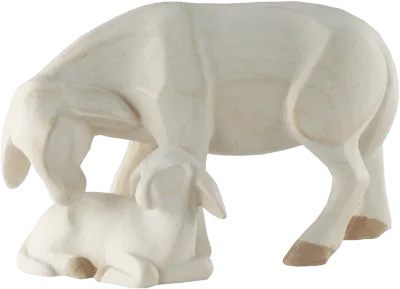 Sheep with Lamb – nativity figure by Rowi Sculptures