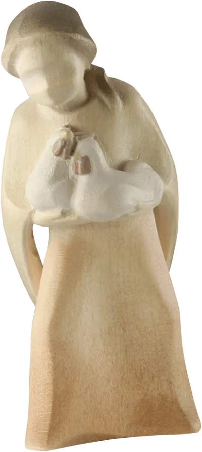 Girl with Hens – nativity figure by Rowi Sculptures